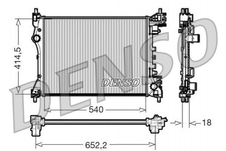 Радиатор охлаждения двигателя DENSO DRM01005 50512102 - изображение 1