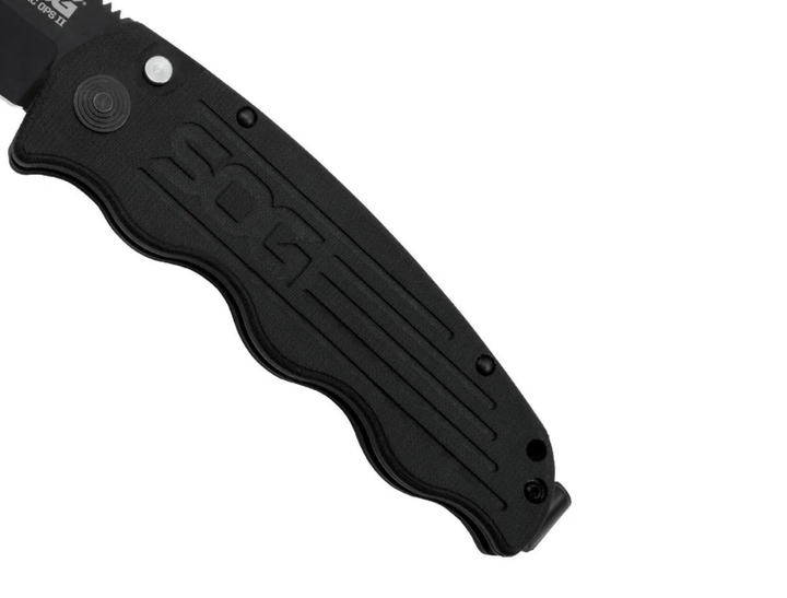 Ніж розкладний SOG Tac Ops, Black Micarta (SOG TO1011-BX) - зображення 7