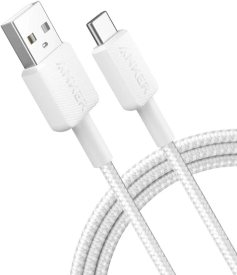 Kabel Anker 322 USB-A to USB-C - 1.8 m Nylon White (A81H6H21) - obraz 2