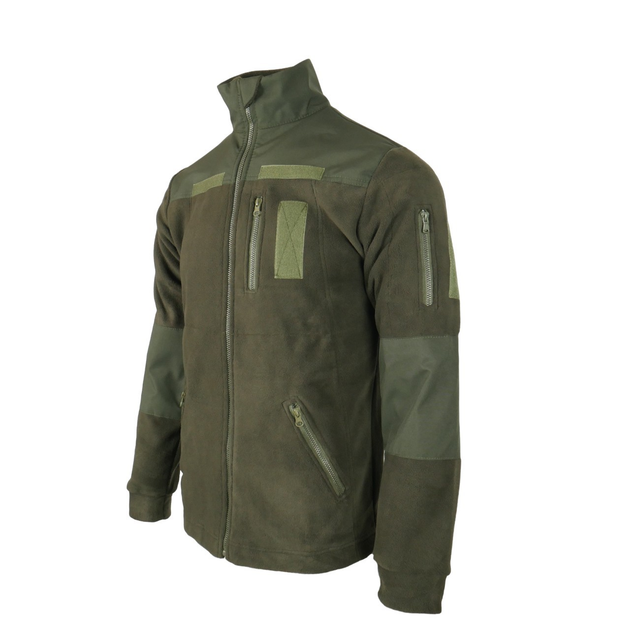 Кофта Флісова хакі з Липучками (Велкро Панелі) Military Khaki розмір 54 - зображення 2