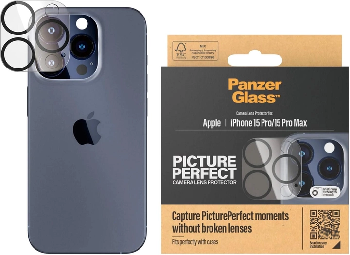 Захисне скло Panzer Glass Picture Perfect для Apple iPhone 15 Pro/Pro Max (5711724011375) - зображення 2