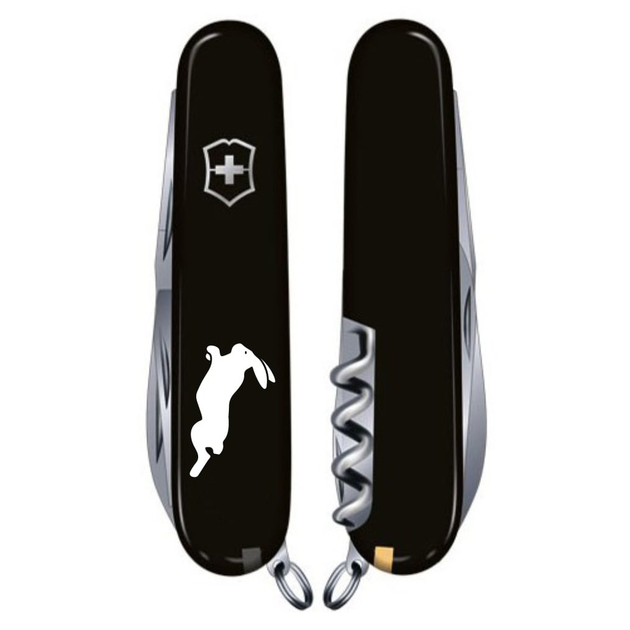 Ніж Victorinox Spartan Zodiac Black Шпаркий Кролик (1.3603.3_Z2170u) - зображення 2