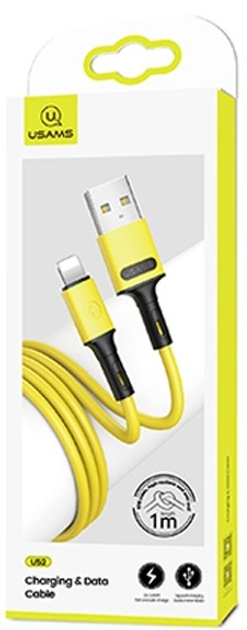 Kabel Usams U52 Lightning 2A Fast Charge 1m Żółty (6958444988986) - obraz 2