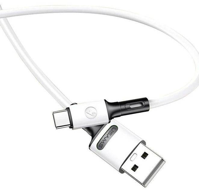 Kabel Usams U52 USB Typ-C 2A Fast Charge 1m Biały (6958444989044) - obraz 1