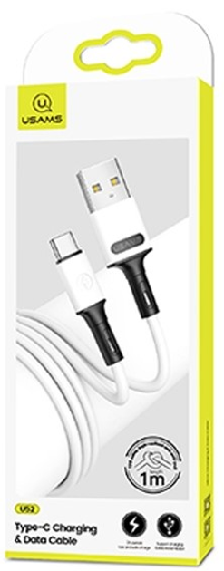 Kabel Usams U52 USB Typ-C 2A Fast Charge 1m Biały (6958444989044) - obraz 2