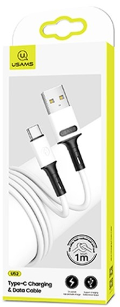 Кабель Usams U52 USB Typ-C 2A Fast Charge 1м Білий (6958444989044) - зображення 2