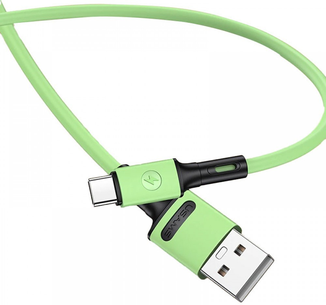 Kabel Usams U52 USB Typ-C 2A Fast Charge 1m Zielony (6958444989051) - obraz 1