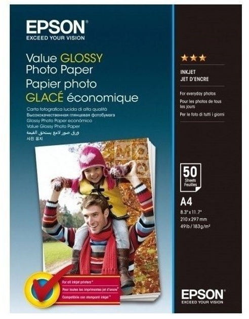 Фотопапір Epson Value Glossy A4, 50 Sheet (C13S400036) - зображення 1