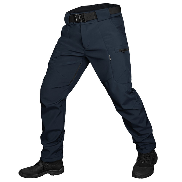 Тактичні зимові штани Camotec SoftShell Vent Темно-Сині L - зображення 1