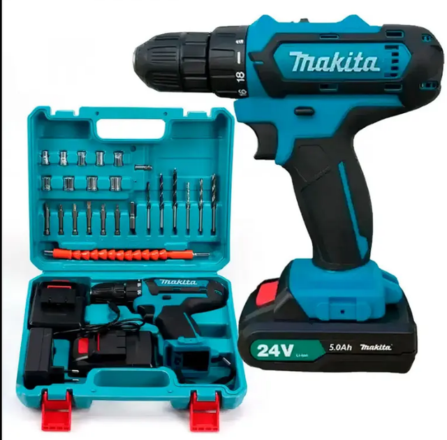 Дрель-шуруповёрт аккумуляторный Makita DF330DWE Набор слесарного ...