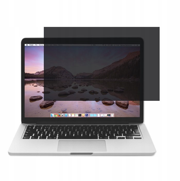 Filtr Qoltec prywatyzujący Rodo do Apple MacBook Pro Touch Bar 2016-2018 13.3" (5901878510699) - obraz 1