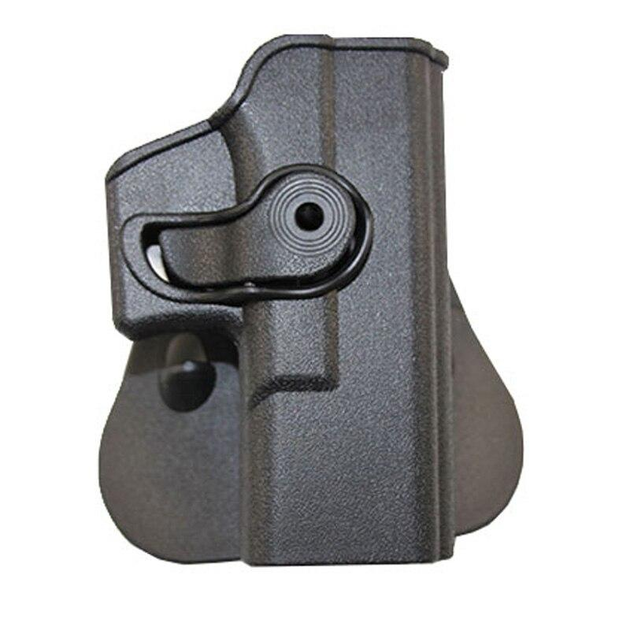 Черная тактическая полимерная кобура для Gen1-4 Glock 17 Black (Paddle) - изображение 1