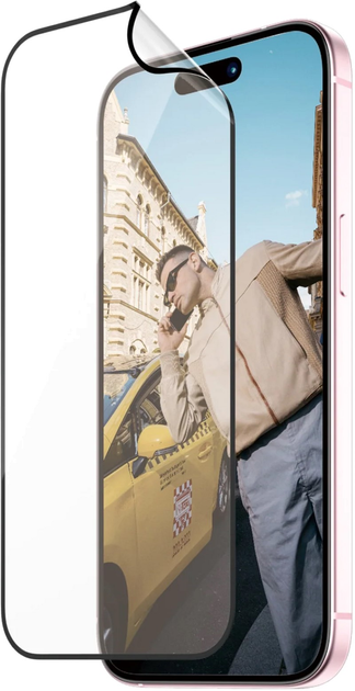 Folia ochronna Panzer Glass Ultra-Wide Fit Matrix do Apple iPhone 15 Black (5711724028175) - obraz 1