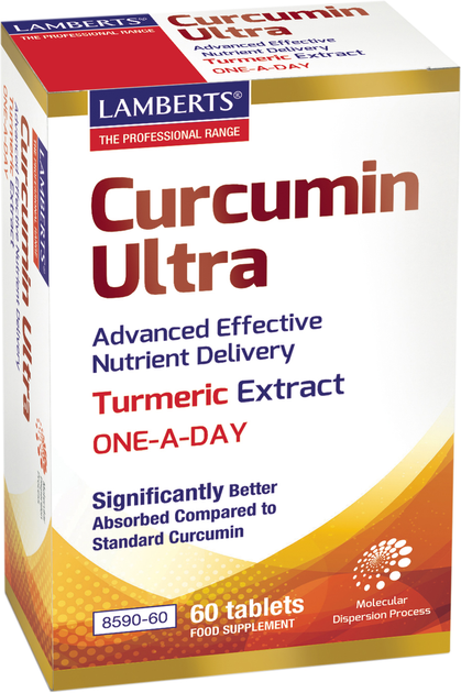 Натуральна харчова добавка Lamberts Curcumin Ultra 30 таблеток (5055148412937) - зображення 1