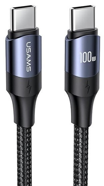 Kabel Usams U71 USB Typ-C na USB Typ-C 2m 100 W PD Fast Charge Czarny (6958444973340) - obraz 1