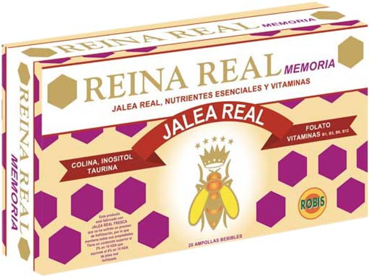 Натуральна харчова добавка Robis Reina Real Memoria 20 ампул (8425198010297) - зображення 1