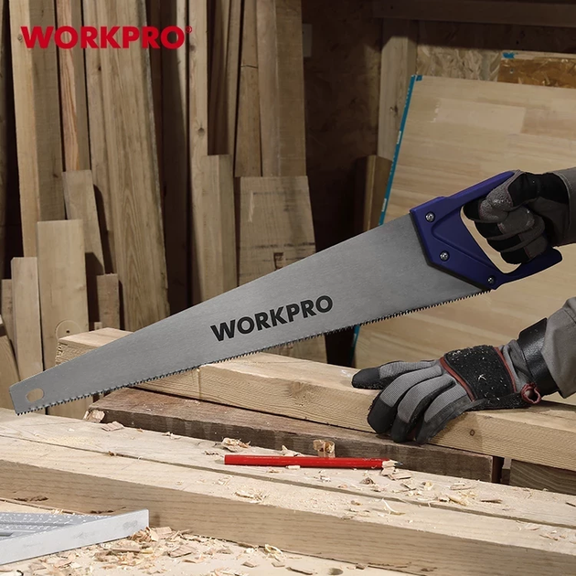 Ножовка по дереву WORKPRO 500 мм 7TPI W016020 - изображение 7