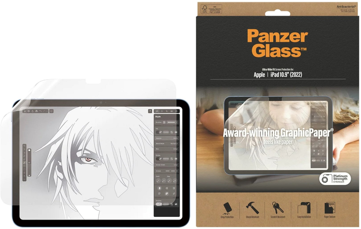 Folia ochronna Panzer Glass GraphicPaper Anti Glare do Apple iPad 10.9“ (2022) (5711724028007) - obraz 2