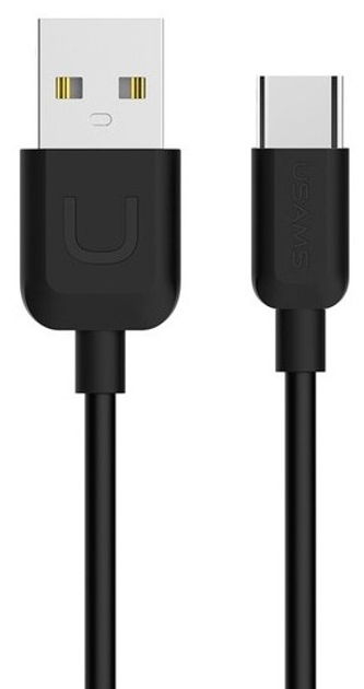 Kabel Usams U-Turn USB Typ-C 1m 2A Czarny (6958444936314) - obraz 1
