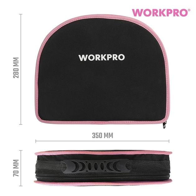 Набор инструментов универсальный женский розовый WORKPRO (103 пред.) PRO WP206818 - изображение 6