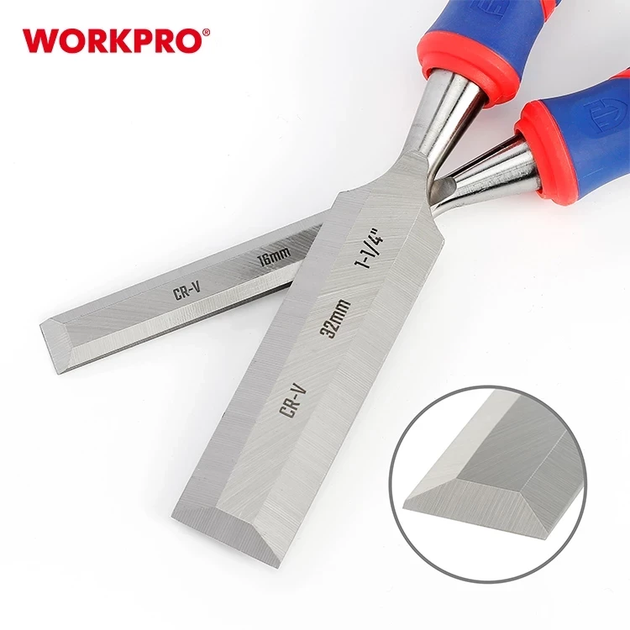 Стамеска - долото ударная WORKPRO 32 мм CR-V PRO WP243011 - изображение 2