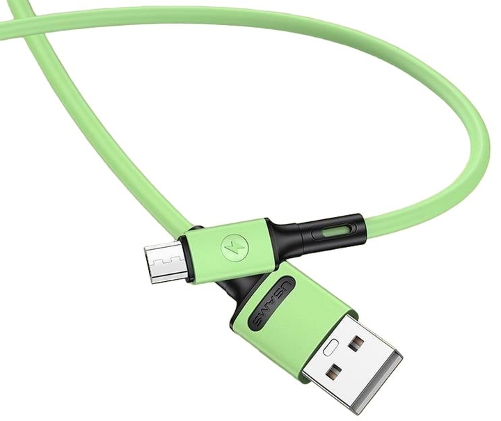 Kabel Usams U52 micro-USB 2A Fast Charge 1m Zielony (6958444989013) - obraz 1
