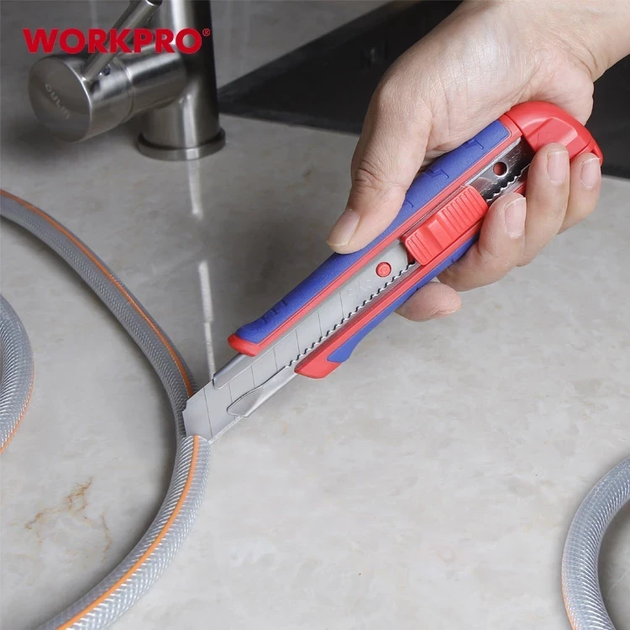 Нож сегментный усиленный WORKPRO 18 мм PRO WP212009 - Фото 9 Нож сегментный усиленный WORKPRO 18 мм PRO WP212009 - изображение 9