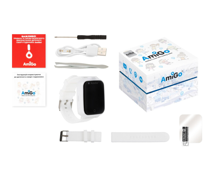 Дитячий смарт-годинник з відеодзвінком AmiGo GO006 GPS 4G WIFI VIDEOCALL White Білі - Фото 8 Дитячий смарт-годинник з відеодзвінком AmiGo GO006 GPS 4G WIFI VIDEOCALL White Білі - зображення 8