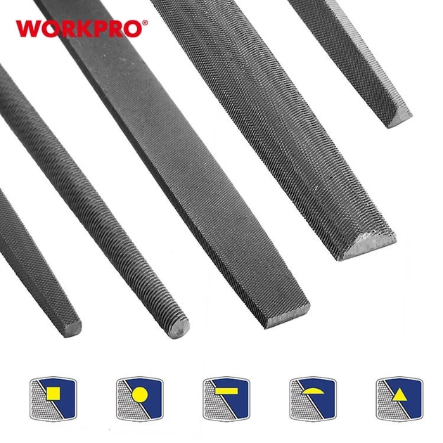 Набор напильников WORKPRO 200 мм (5 шт.) PRO WP201701 - изображение 2