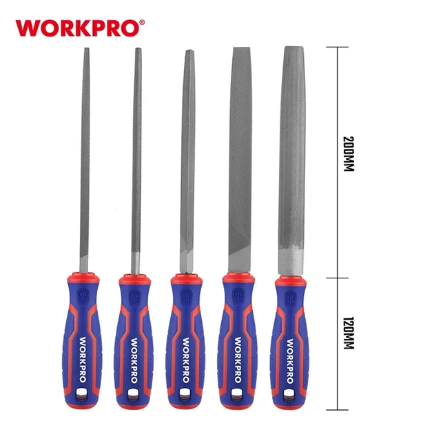 Набор напильников WORKPRO 200 мм (5 шт.) PRO WP201701 - изображение 3