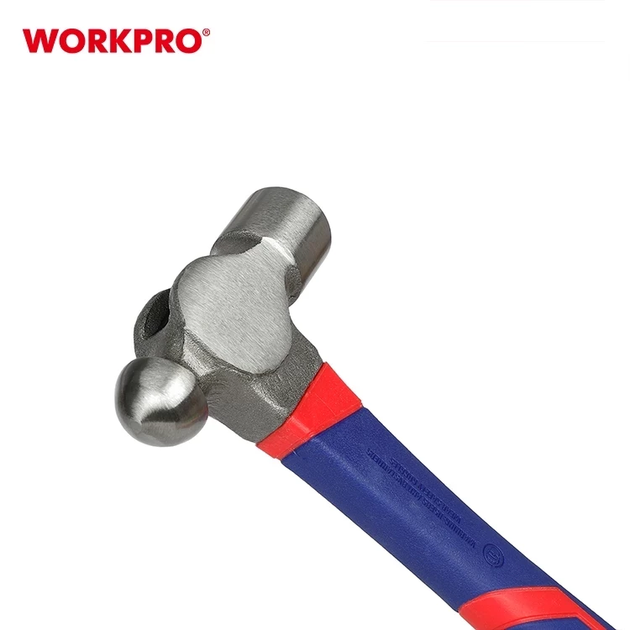 Молоток рихтовочный WORKPRO 450 г стекловолоконная ручка PRO WP241029 - изображение 3