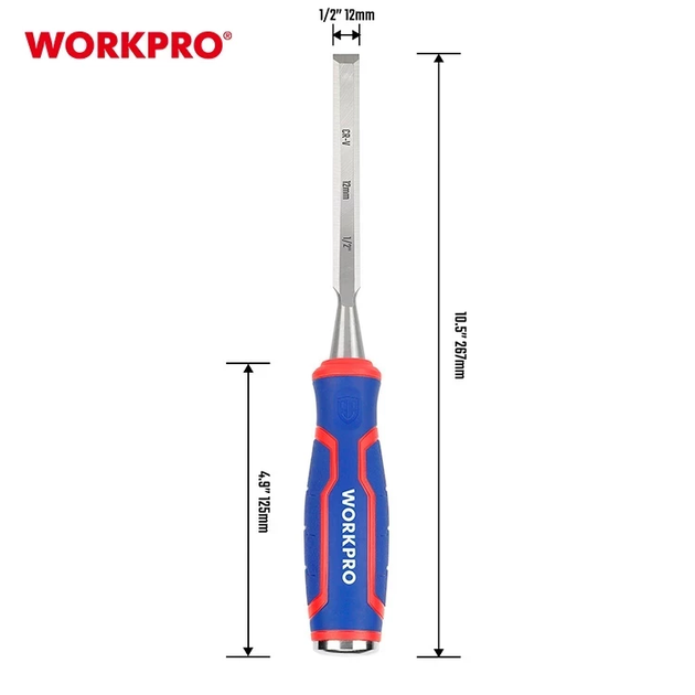 Стамеска - долото ударная WORKPRO 12 мм CR-V PRO WP243006 - изображение 5