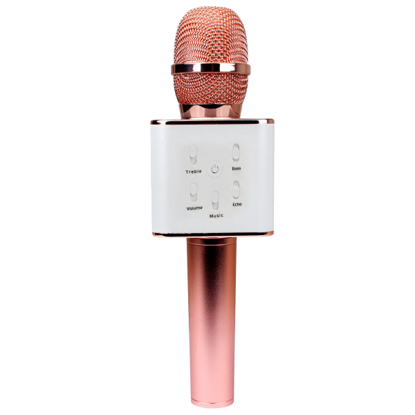 Беспроводной караоке микрофон колонка Bluetooth MagicMusic Q7 с чехлом Rose Gold (Niz00565) - изображение 3