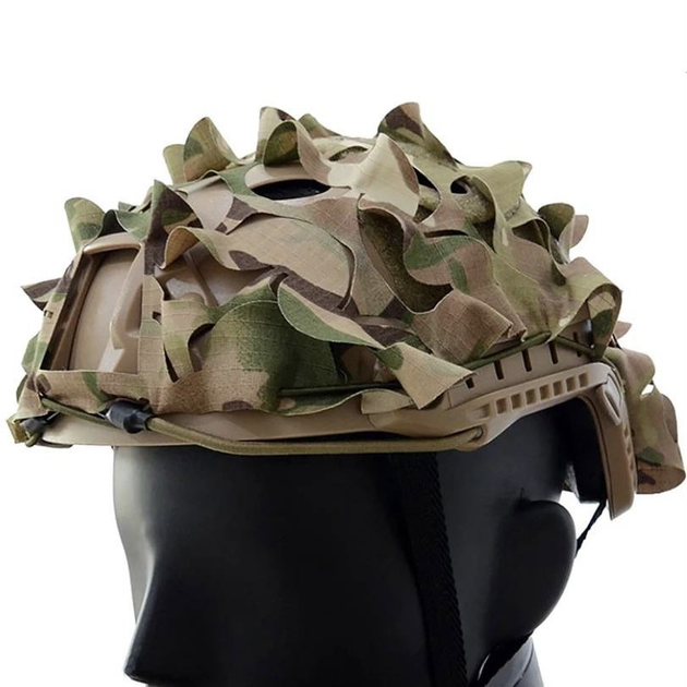 3D сетка на шлем TOR Fast ольха мультикам чехол VULPO Tactical камуфляж - изображение 1