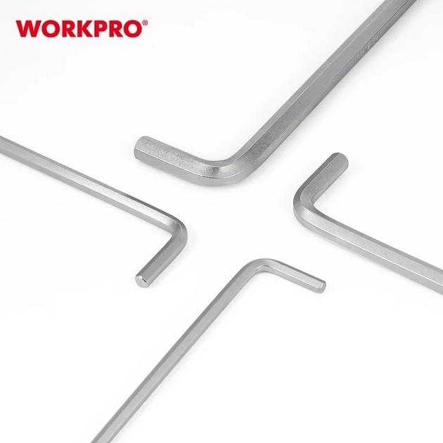 Набор ключей шестигранных метрических с длинным рычагом WORKPRO 9шт. с шариковым окончанием S2 PRO WP222007 - Фото 3 Набор ключей шестигранных метрических с длинным рычагом WORKPRO 9шт. с шариковым окончанием S2 PRO WP222007 - изображение 3