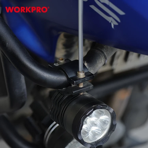 Набор ключей шестигранных метрических с длинным рычагом WORKPRO 9шт. с шариковым окончанием S2 PRO WP222007 - Фото 5 Набор ключей шестигранных метрических с длинным рычагом WORKPRO 9шт. с шариковым окончанием S2 PRO WP222007 - изображение 5