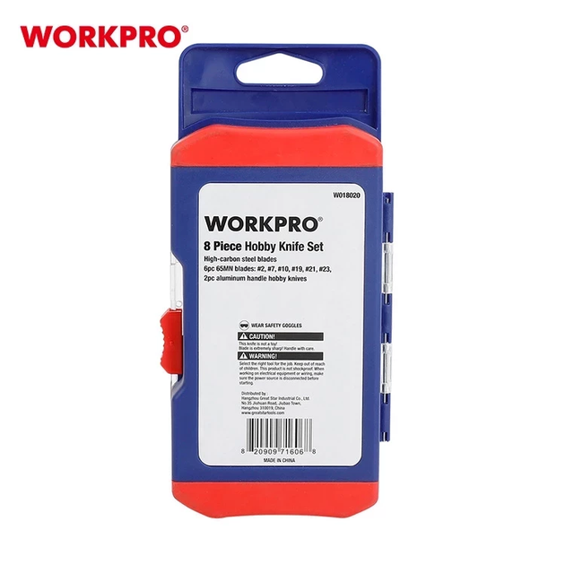 Набор ножей для точных работ/моделирования WORKPRO (8 пред.) W018020 - Фото 3 Набор ножей для точных работ/моделирования WORKPRO (8 пред.) W018020 - изображение 3