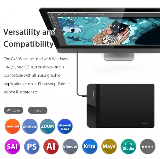 Графический планшет XP-Pen Star G430S - изображение 3