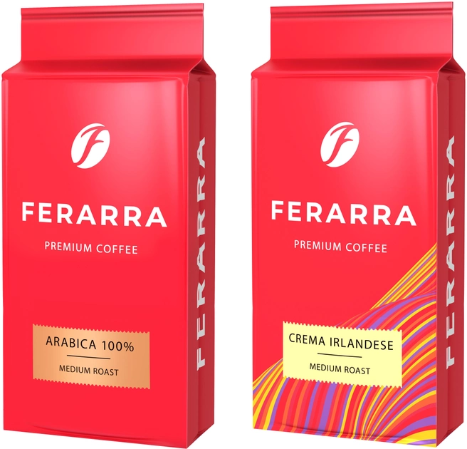Акція на Набір кави меленої Ferarra Arabica 100% 250 г х Crema Irlandise 250 г від Rozetka