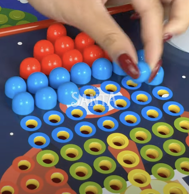 Мозаика детская, 4FUN Game Club, 84 элемента, 12 картинок-шаблонов, щипцы, кор 28*26*5см (67941) - Фото 3 Мозаика детская, 4FUN Game Club, 84 элемента, 12 картинок-шаблонов, щипцы, кор 28*26*5см (67941) - изображение 3