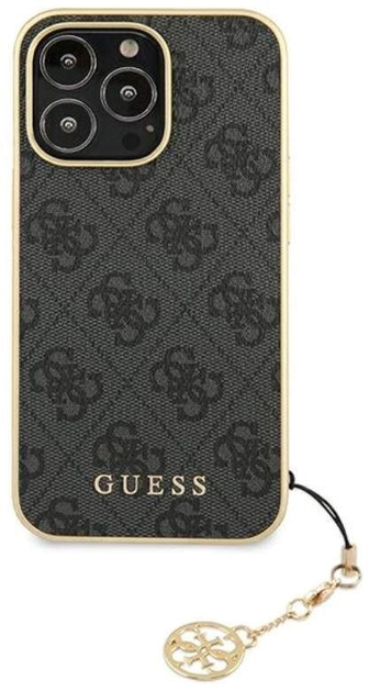 Etui plecki Guess 4G Charms Collection do Apple iPhone 14 Pro Max Grey (3666339169893) - obraz 1