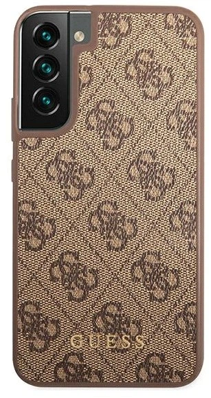 Etui plecki Guess 4G Metal Gold Logo do Samsung Galaxy S22 Brown (3666339042714) - obraz 2