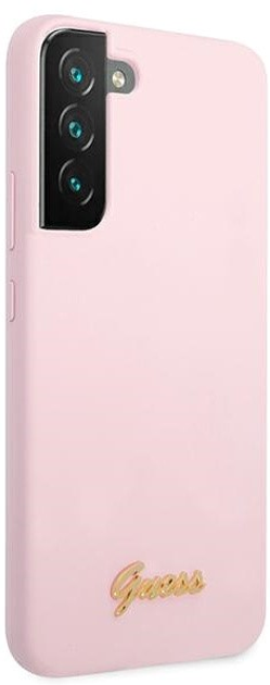 Etui plecki Guess Silicone Script Metal Logo do Samsung Galaxy S22 Plus Lavender (3666339042516) - obraz 3