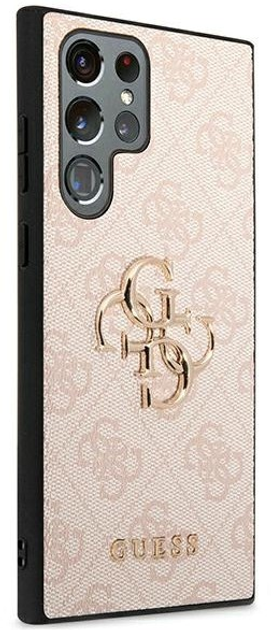Панель Guess 4G Big Metal Logo для Samsung Galaxy S23 Ultra Рожевий (3666339114954) - зображення 3