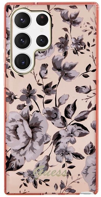 Etui plecki Guess Flower Collection do Samsung Galaxy S23 Ultra Pink (3666339117245) - obraz 2