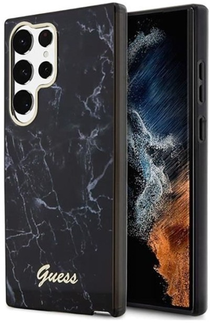 Панель Guess Marble для Samsung Galaxy S23 Ultra Чорний (3666339117399) - зображення 2