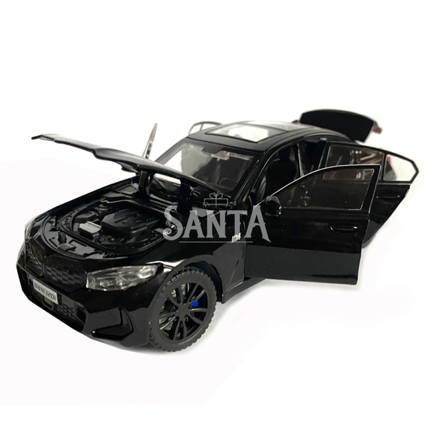 Игрушечная машинка металлическая BMW 320Li, БМВ, черный, звук, свет, инерция, откр двери, багажник, капот, Автоэксперт, 1:32,15*7*5см (ТК-10105) - изображение 4