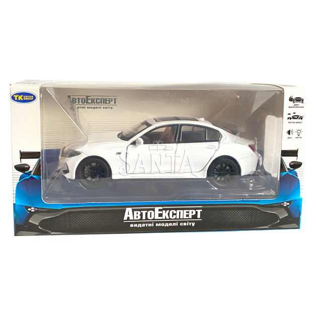 Игрушечная машинка металлическая BMW 320Li, БМВ, белая, звук, свет, инерция, откр двери, багажник, капот, Автоэксперт, 1:32,15*7*5см (ТК-10105) - изображение 6