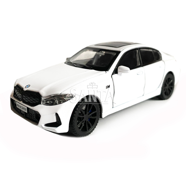 Игрушечная машинка металлическая BMW 320Li, БМВ, белая, звук, свет, инерция, откр двери, багажник, капот, Автоэксперт, 1:32,15*7*5см (ТК-10105) - изображение 7