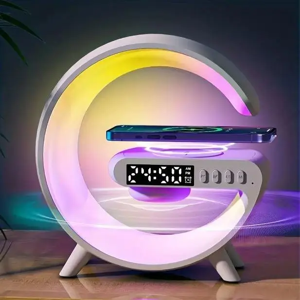 Колонкой Bluetooth с беспроводная Qi зарядкой 15W G-Smart 3в1 Ночник LED будильник 256 режимов Белая - Фото 6 Колонкой Bluetooth с беспроводная Qi зарядкой 15W G-Smart 3в1 Ночник LED будильник 256 режимов Белая - изображение 6